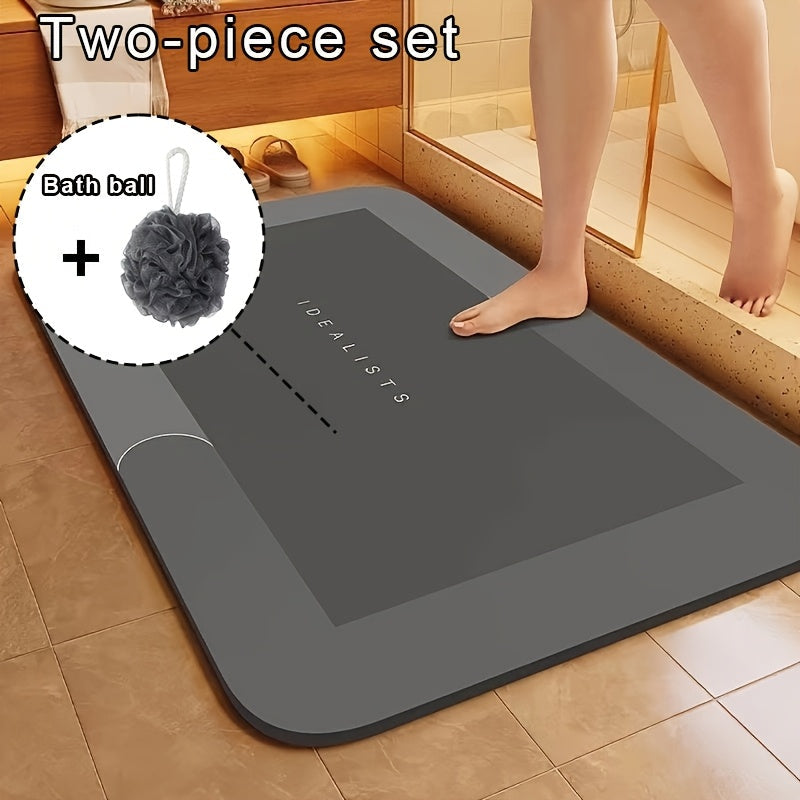 Ultra-Absorbent Quick Dry Diatomaceous Bath Mat-2